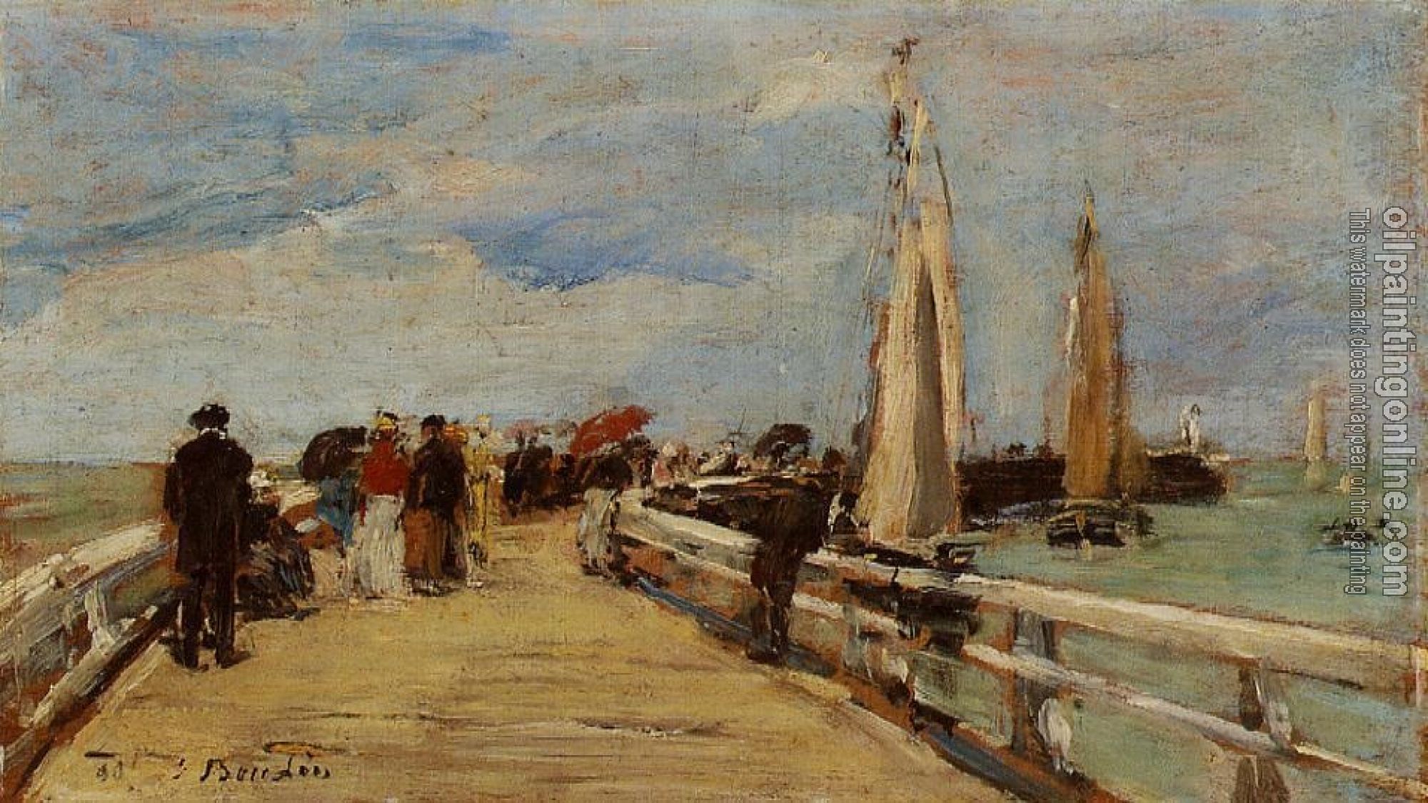 Boudin, Eugene - Deauville, the Jetty